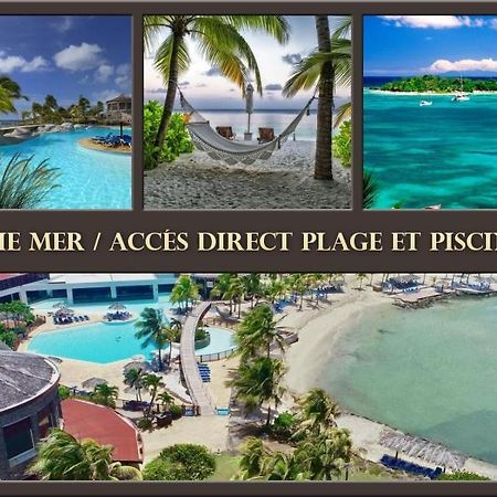 Tres Bel Appartement Avec Vue Mer, Acces Direct A La Plage Et Piscine Surveillee Saint-Francois  Luaran gambar