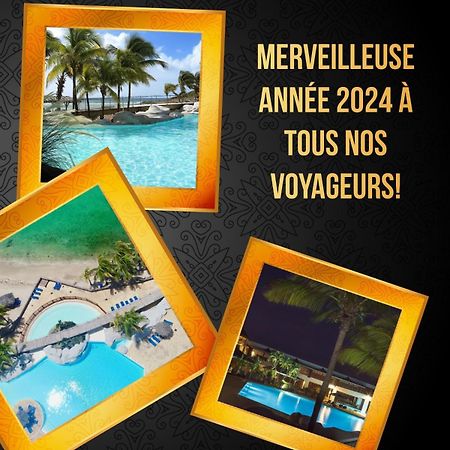 Tres Bel Appartement Avec Vue Mer, Acces Direct A La Plage Et Piscine Surveillee Saint-Francois  Luaran gambar