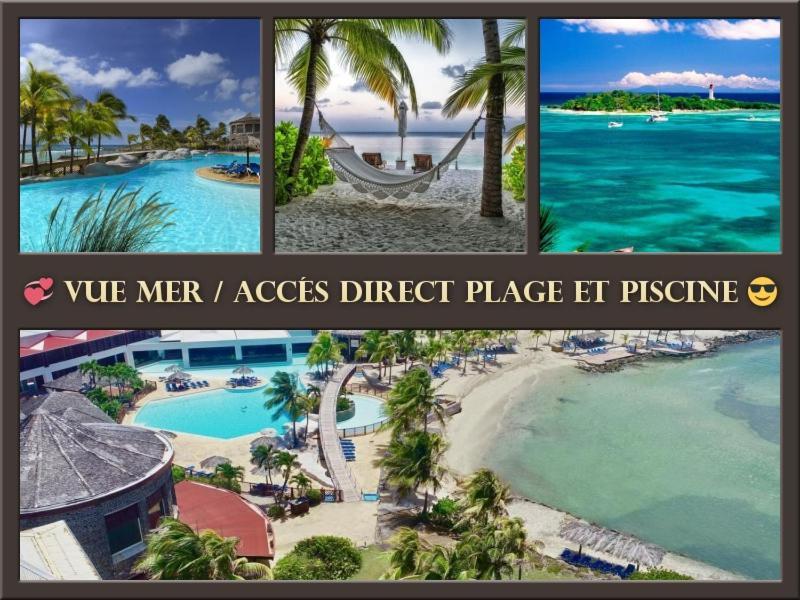 Tres Bel Appartement Avec Vue Mer, Acces Direct A La Plage Et Piscine Surveillee Saint-Francois  Luaran gambar